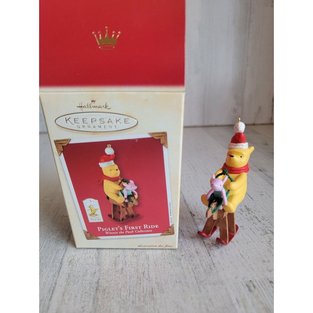 Hallmark piglets first ride Winnie the Pooh ornament Xmas